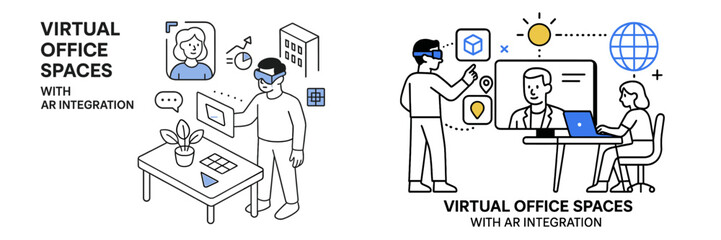 Exploring virtual office spaces with augmented reality integration for enhanced remote work experiences