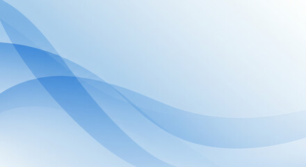 Abstract blue wave background with smooth gradients and minimal design.