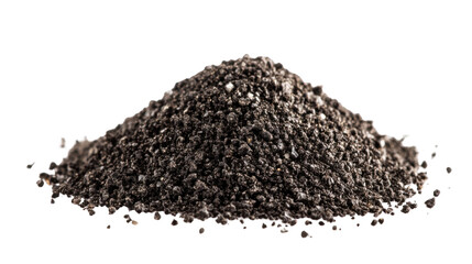 Black ground pepper isolated on white background 