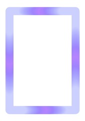 Abstract purple gradient frame with white center for design  