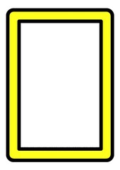 Empty rectangular frame with yellow and black border design  