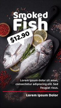 Animated Restaurant Food Promotion Template - Menu and Product Slideshow | Vertical Resolution