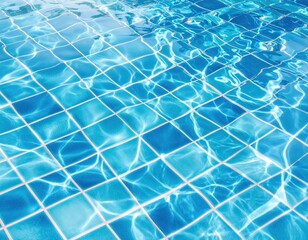 Obraz premium Blue Pool Water Texture With Pink Tiles jpg