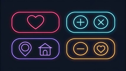 Neon UI Icons Set