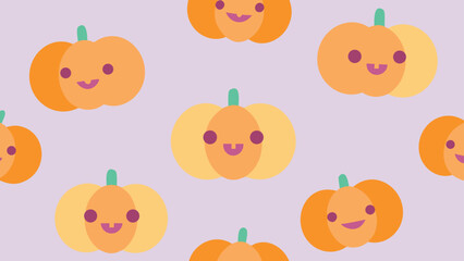 Fototapeta premium cute halloween pumpkin pattern with pastel colors vector background