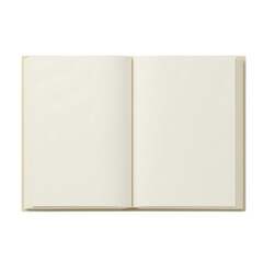 Open notebook with blank pages for writing or drawing ideas on a neutral background perfect for creative inspiration and journaling
