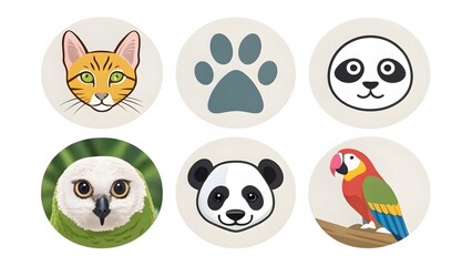 Obraz premium Animal Icons and Illustrations
