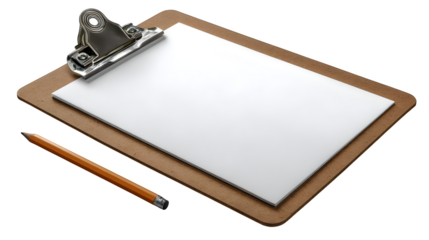 Prepare your ideas with a clean clipboard and pencil ready for inspiration and note-taking
