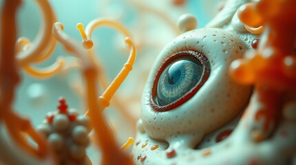 Macro Abstract: Organic Eye with Tentacles