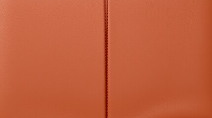 Orange Leather Texture with Vertical Stitching