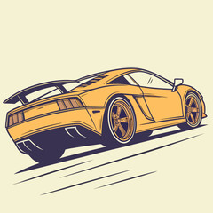 retro car vector illustration