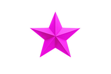 Fototapeta premium Pink origami star with transparent backdrop, elevating design aesthetics through delicate geometric crafting and artistic flair