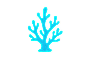Fototapeta premium Vibrant coral against transparent backdrop, highlighting underwater marine ecosystem, emphasizing delicate marine biology details