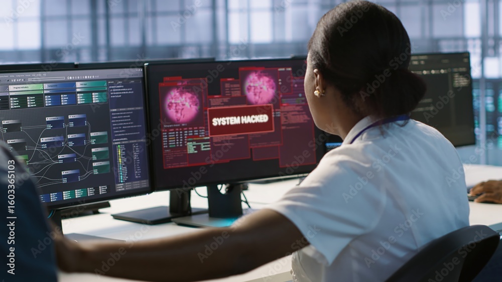 Poster woman requesting help from cybersecurity team after seeing security incidents affecting data center 