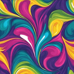 psychedelic marble swirl pattern retro 70s disco vibe bold color blocking highsaturation seamless repeat.