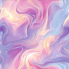 iridescent marble fluid swirls dreamy pastel seamless pattern.