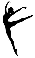 Dancer in Mid-Air Leap