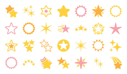 A set of star and sparkle themed icons
