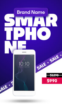 Market Product Sale Promo Animation - Discount Promotion Template | Vertical Resolution