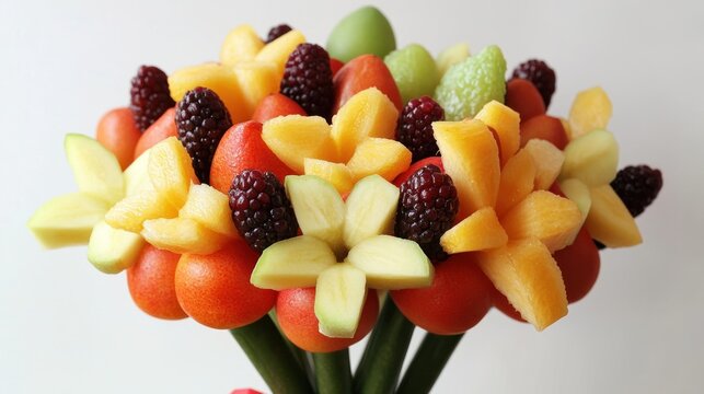 Colorful fruit bouquet