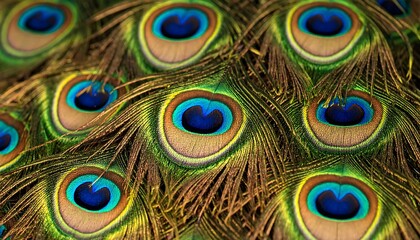 Fototapeta premium Close-up peacock feather texture (2)