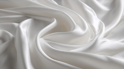 Obraz premium A striking image capturing the serene beauty of plain white silk, its velvety texture radiating understated luxury