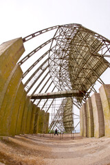 old abandoned USAF (United States Air Force) radio base on Mount Limbara . Tempio Pausania, Sassari, Italy, Europe