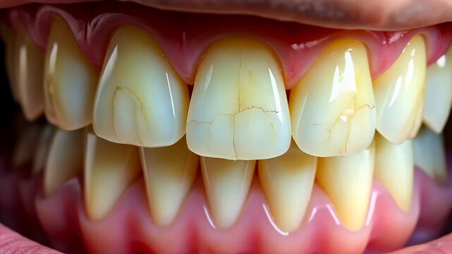 teeth, dental health, enamel care. Oral wellness. Enamel erosion causes sensitivity. Gum recession impacts tooth stability. Healthy diet enhances enamel strength.