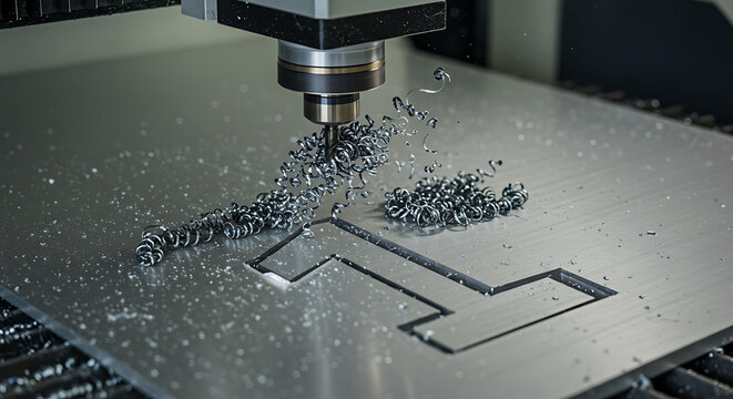 CNC Router Machine Cutting Letter 'A' from Aluminium Composite Material (ACM)
