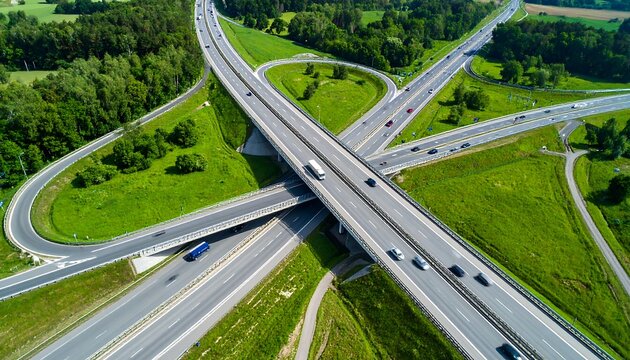Aerial view of a complex highway intersection (1)