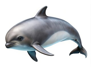 Fototapeta premium Isolated vaquita porpoise illustration for marine wildlife and conservation art isolated on white background