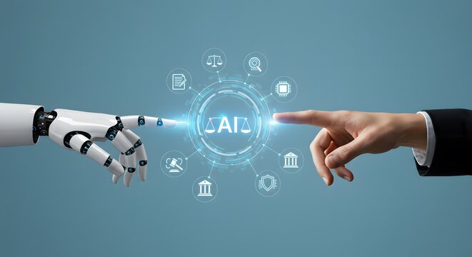 Ai in law concept artificial intelligence and legal technology automation future