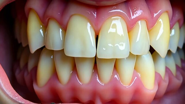 teeth, dental hygiene, enamel protection. Oral health. Gums swell with poor hygiene. Enamel erosion decreases tooth strength. Daily brushing increases health benefits.