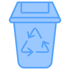 Recycling Bin Blue Icon