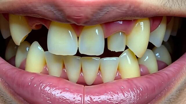 Missing Teeth & Edentulism (26-50).Steps: 22, dental gaps, tooth loss. Oral health. Missing incisors cause speech issues. Jawbone degenerates without teeth. Dentures improve facial structure.