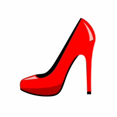 High-Heeled Pump Vector Illustration