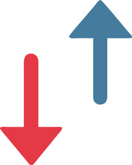 blue arrow with red arrow