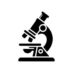 A black microscope, the instrument of scientific discovery. This classic tool represents the essence of scientific inquiry, exploration, and research