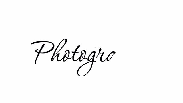 World Photography Day Handwritten text animation with Black and Blue color, sparkling light effects for video opening elements, event and celebration on alpha channel Transparent background - Powered by Adobe