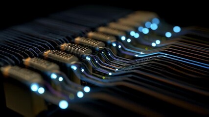 Quantum computing processors revolutionizing technology by exponentially increasing processing power and solving complex problems across fields like medicine and materials science - Powered by Adobe