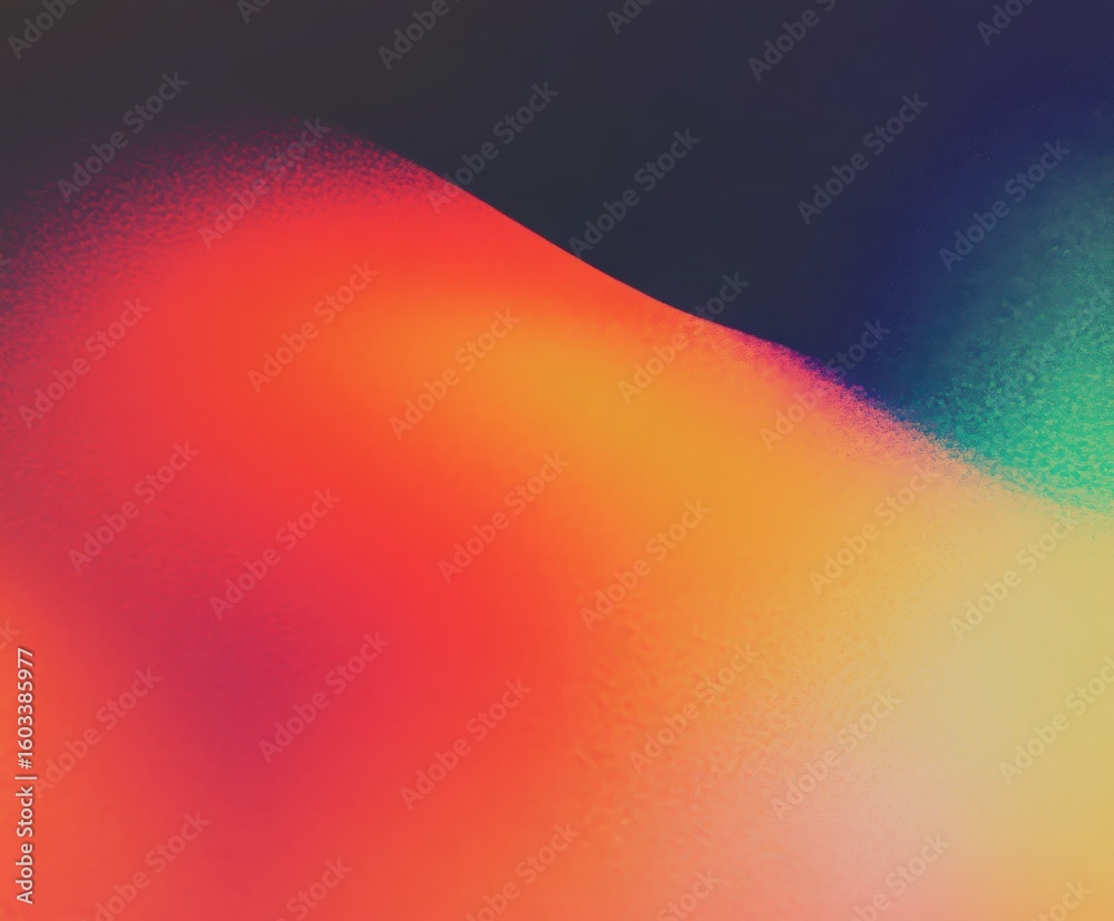 Poster abstract colorful gradient with grainy texture and smooth curve. modern dark wave across vibrant lig