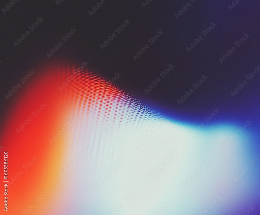 Fototapete Abstract background with gradient color and pixelated surface texture. Digital noise with dots and shapes. Futuristic pattern.