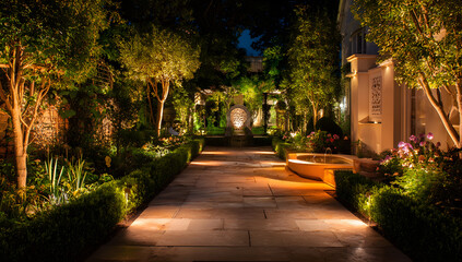 Obraz premium Stunning outdoor lighting for gardens