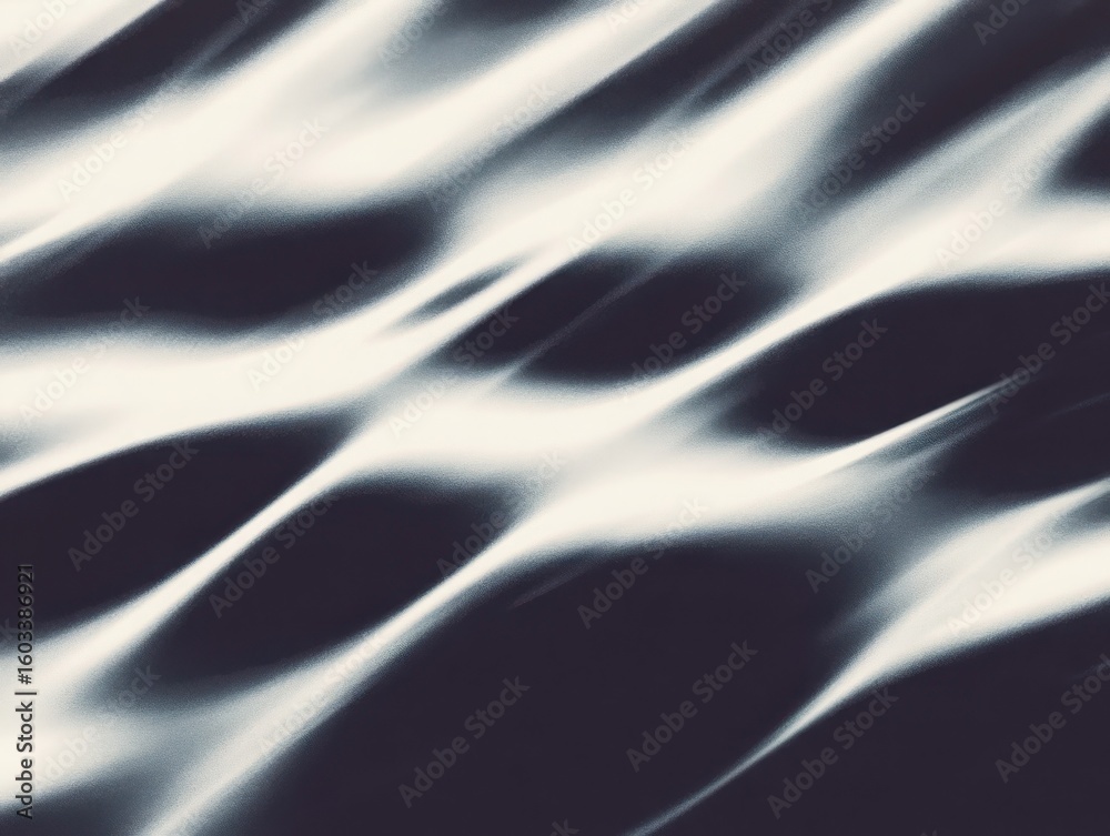 Poster Abstract dark and light wave pattern with grainy texture. Dynamic liquid shape background for banner or web design.