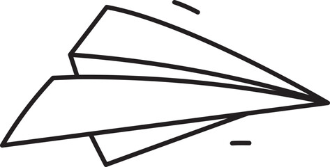 Fototapeta premium Paper Airplane Line Drawing