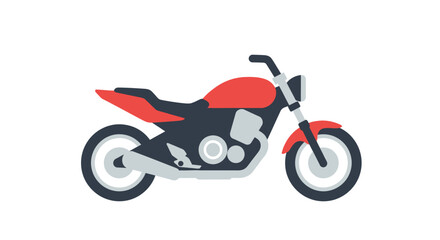 Obraz premium Red and black motorcycle illustration against white background