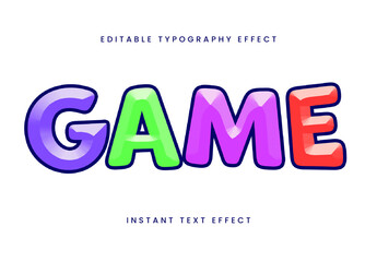 Multicolor Beveled Glossy Pop Font Playful Embossed Text Effect