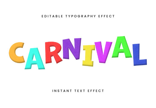 Colorful Vibrant Funny Font Playful Irregular Text Effect
