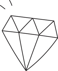 Diamond Outline Drawing