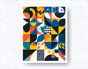 Colorful geometric abstract art